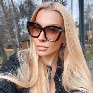 European and American fashion cat eye sunscreen sunglasses for women, Korean version T-shaped fashion sunglasses for women, wholesale for foreign trade