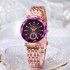 Cross border popular new product, fashionable steel strip women's watch, female style student party starry sky face, high beauty Guangzhou watch