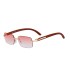 2022 New Retro Small Framed Frameless Sunglasses for Female Internet Celebrities, Same Style European and American Sunglasses for Female Trendy Sunglasses