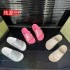 2023 New Macaron Color Thick Bottom Anti slip Soft Bottom Fashion Slippers for Women's Outerwear Beach One line Cool Drag