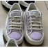 G Home Embroidery Canvas Shoes White Shoes 2024 Spring/Summer Fashion New Style Lace Color blocked Thick Bottom Lace Round Head Women's Shoes