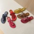 TB flip flops for women 2023 European and American foreign trade beach clip toe willow nail leopard print leather snake pattern cool slippers slippers