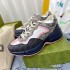 High version G family color blocked dad shoes 2022 new old flower color blue sole height increasing couple casual sports shoes men's size