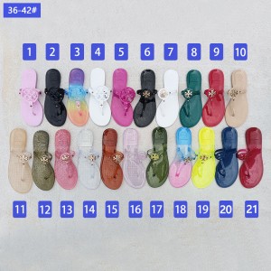 TB flip flops women's shoes new crystal jelly shoes European, American, Southeast Asian foreign trade beach wholesale cool slippers slippers