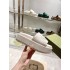 G Home 2023 Summer High Version Thick Bottom Slippers Flat Heel Casual One Word Anti Slip Outer Wear Height Increasing Sponge Cake Slippers Outer