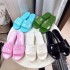 TB Medium heeled Slippers, Women's Cool Slippers, Slope Heels, European Station, European and American Foreign Trade Cross border Beach Slippers