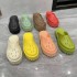 Factory direct supply of G family letter hole shoes, women's bags, empty slippers, 2022 summer new street photography lazy trendy shoes