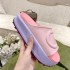 2022 New Macaron Color Thick Bottom Anti slip Soft Bottom Fashion Slippers for Women's Outdoor Wear on the Beach, One line Cool Drag ins