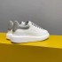 McQueen Lacquer Jelly Blue Tail 22 New Mesh Inner Leather Breathable Thick Bottom Increased Height White Shoes Canvas Shoes Outer