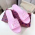 TB Medium heeled Slippers, Women's Cool Slippers, Slope Heels, European Station, European and American Foreign Trade Cross border Beach Slippers