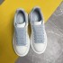 McQueen Lacquer Jelly Blue Tail 22 New Mesh Inner Leather Breathable Thick Bottom Increased Height White Shoes Canvas Shoes Outer