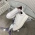 McQueen Little White Shoes Women's 2021 Autumn New High Quality Genuine Leather Thick Bottom Interior Height Increasing Casual Sports Couple Shoes