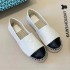 High end single shoe women's genuine leather 2024 spring and summer new cross-border European woven small fragrant style TB fisherman shoes for women