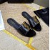 goods in stock! High version 2023 new one-piece slippers for women wearing flat bottomed metal buckle low heel foreign trade sandals