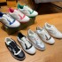 2023 New G Home Little Dirty Shoes Couple Dirty Shoes Casual Versatile Color blocked Board Shoes Genuine Leather Breathable White Shoes Women