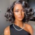 Cross border high amplitude bob loose wig 4 * 4 lace 100% human hair front lace wig