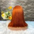 Cross border Orange 350 Bob Wig Black Wig 13x4 lace frontal wig 100% real hair