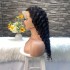 Cross border natural 13X4 lace front wig deep wave real hair