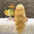 Cross border 613 gold 13X4 lace front wig body wave real hair