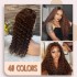 Cross border hot selling wholesale front lace wig 4 # deep wave lace frontal real hair wig