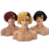 Cross border wholesale elf wig full mechanism partial split wig # 002 Pixie curl full human hair wig