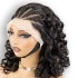 Cross border Afro braided loose wig 13 * 4 lace 100% human hair front lace wig