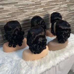 Bouncy Loose Real Hair Front Lace Wig Headset 13x4 Glueless Wig 14 