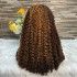 Cross border 13x4 front lace wig 300% human hair pixie curly wigs