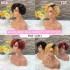 Cross border wholesale elf wig full mechanism partial split wig # 002 Pixie curl full human hair wig