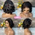 Cross border high amplitude bob loose wig 4 * 4 lace 100% human hair front lace wig