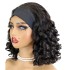 Mechanism Ice Silk Wig Natural Color Explosion Head Straight Curly Hair Wigs Real Hair Headsets