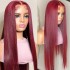 Cross border hot selling 99j color 13X4 lace front wig straight wig