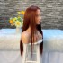 Cross border best-selling 33 # front lace 13X4lace fronta splicing 100% real person long straight hair wig headband