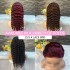 Cross border hot selling wholesale front lace wig 4 # deep wave lace frontal real hair wig