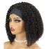 Mechanism Ice Silk Wig Natural Color Explosion Head Straight Curly Hair Wigs Real Hair Headsets