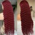 Cross border 99J burgundy 13X4 lace front wig deep wave real hair