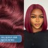 Cross border hot selling 99j bob wig black wig 13x4 lace frontal wig 100% real hair