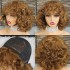 Mechanism human hair wig in stock, Fumi loose human hair wig, high amplitude, 200% density