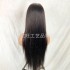 Cross border wig black front lace 13X4 spliced front lace 100% real hair wig headband long straight