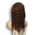 Cross border hot selling wholesale front lace wig 4 # deep wave lace frontal real hair wig