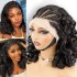 Cross border Afro braided loose wig 13 * 4 lace 100% human hair front lace wig