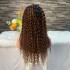 Cross border color water wave13X4 lace frontal wig front lace real hair wig headband