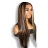 Cross border wig black front lace 13X4 splicing front lace 100% real hair wig headband real hair