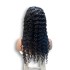 Cross border natural 13X4 lace front wig deep wave real hair