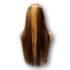 Cross border P4/27 front lace 13X4lace frontal splicing 100% human long straight hair wig headband