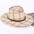 Wholesale men's Western cowboy hat, foldable women's grass woven beach sun shading jazz hat, supports one piece dropshipping