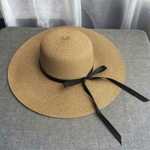 Summer women's large brimmed straw hat for outdoor sun protection and sun shading, Korean version folding beach vacation, large straw hat on special offer