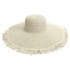 Summer Outdoor Large brimmed Beach Outing Sun Hat Women's Woven Hairy Straw Hat Bohemian Style Beach Hat