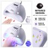 Cross border new 120W nail art baking lamp, fast drying non black hand nail art lamp, phototherapy machine, UV nail oil glue nail art lamp