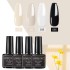 Cross border four-color nail polish adhesive, nude color, Japanese style durable, no wash color painting adhesive set, nail glue, phototherapy adhesive wholesale